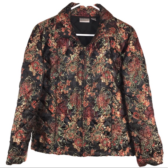 Chico's Jackets & Blazers - Beautiful Asian Brocade Quilted Jacket